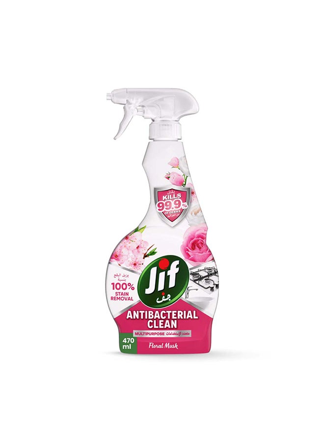 Jif Antibacterial Clean Multipurpose Spray, Floral Musk, 470ml - Image 1